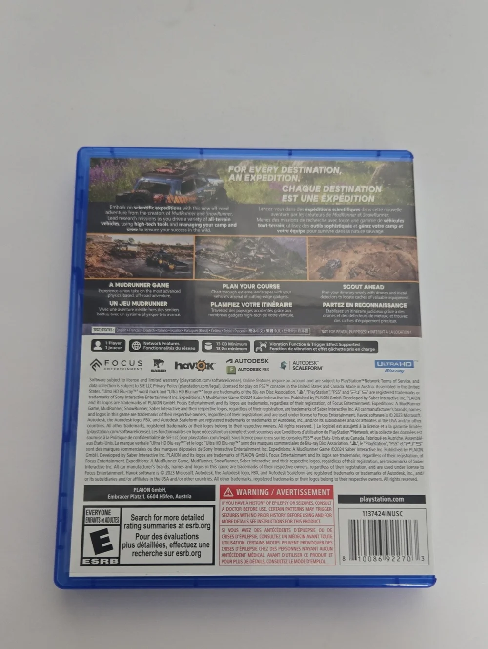 Sony PS5 Expeditions: A MudRunner Game - Blue Case