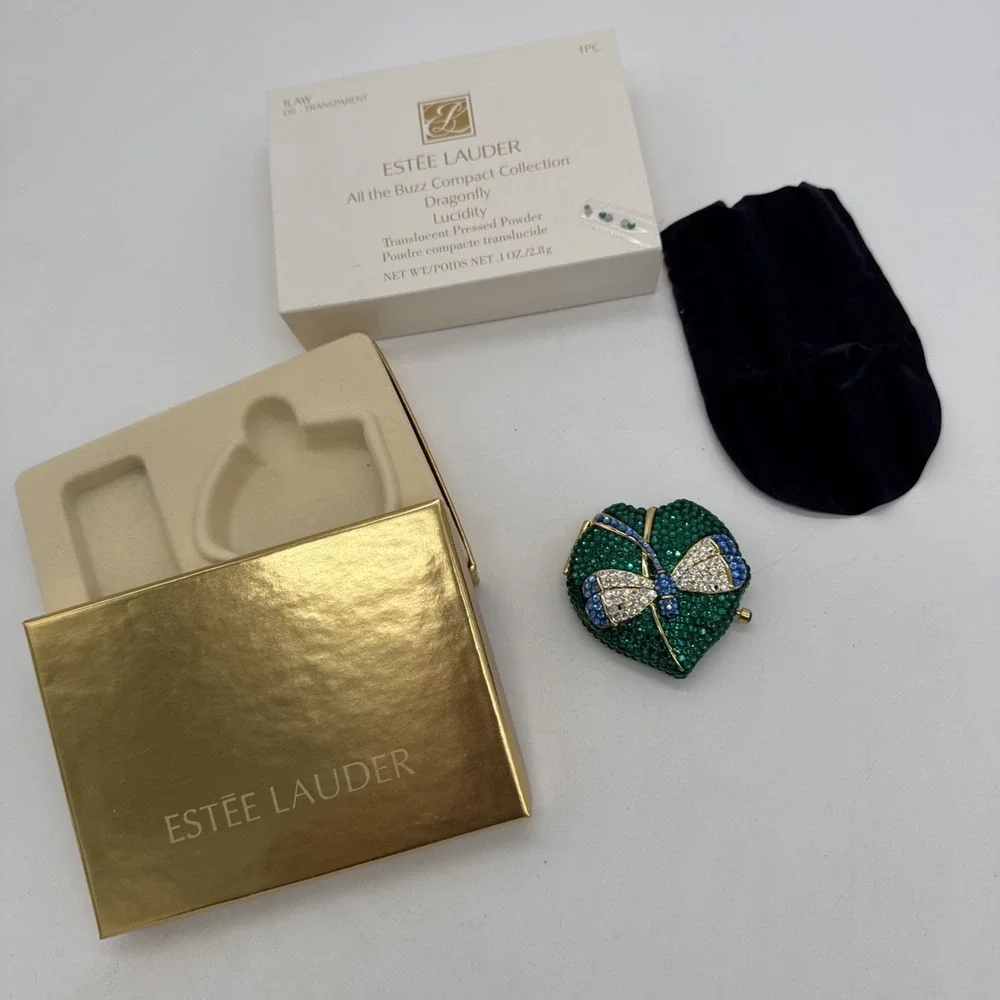 Estee Lauder All the Buzz Compact Collection Dragonfly Press Powder w/Box HTF