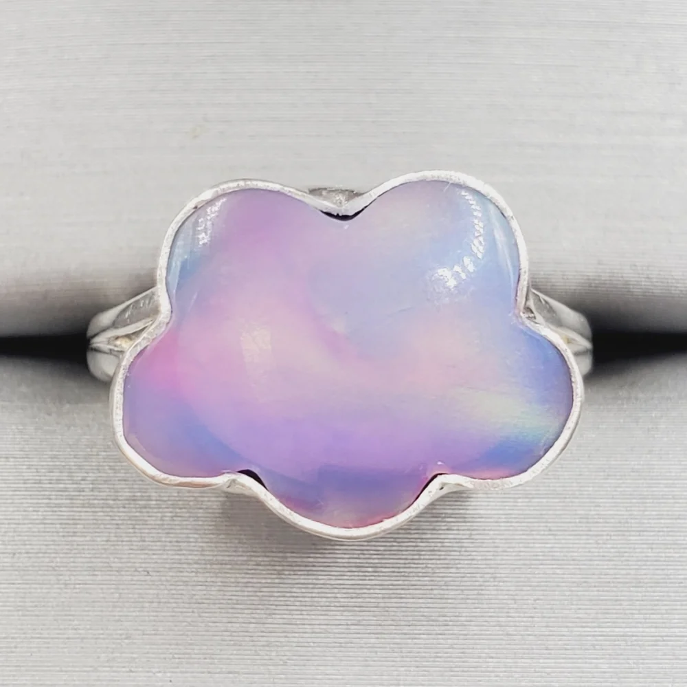 925 Sterling Silver Bezel Set Cloud Ring