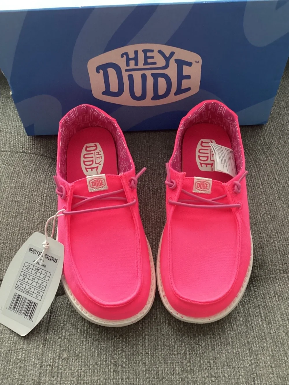 Hey Dude bright pink