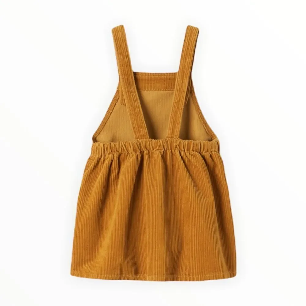 ZARA Kids | Mustard | CORDUROY PINAFORE DRESS