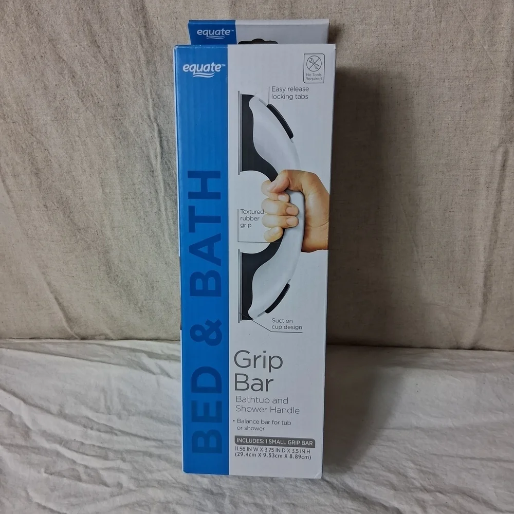 Equate White and Black Grip Bar for Bath and Shower- You Will Get Both