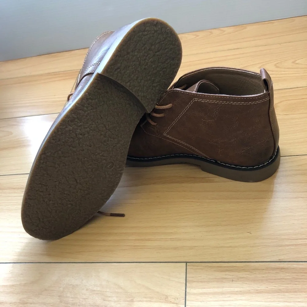 metro charm. Brown lace up booties