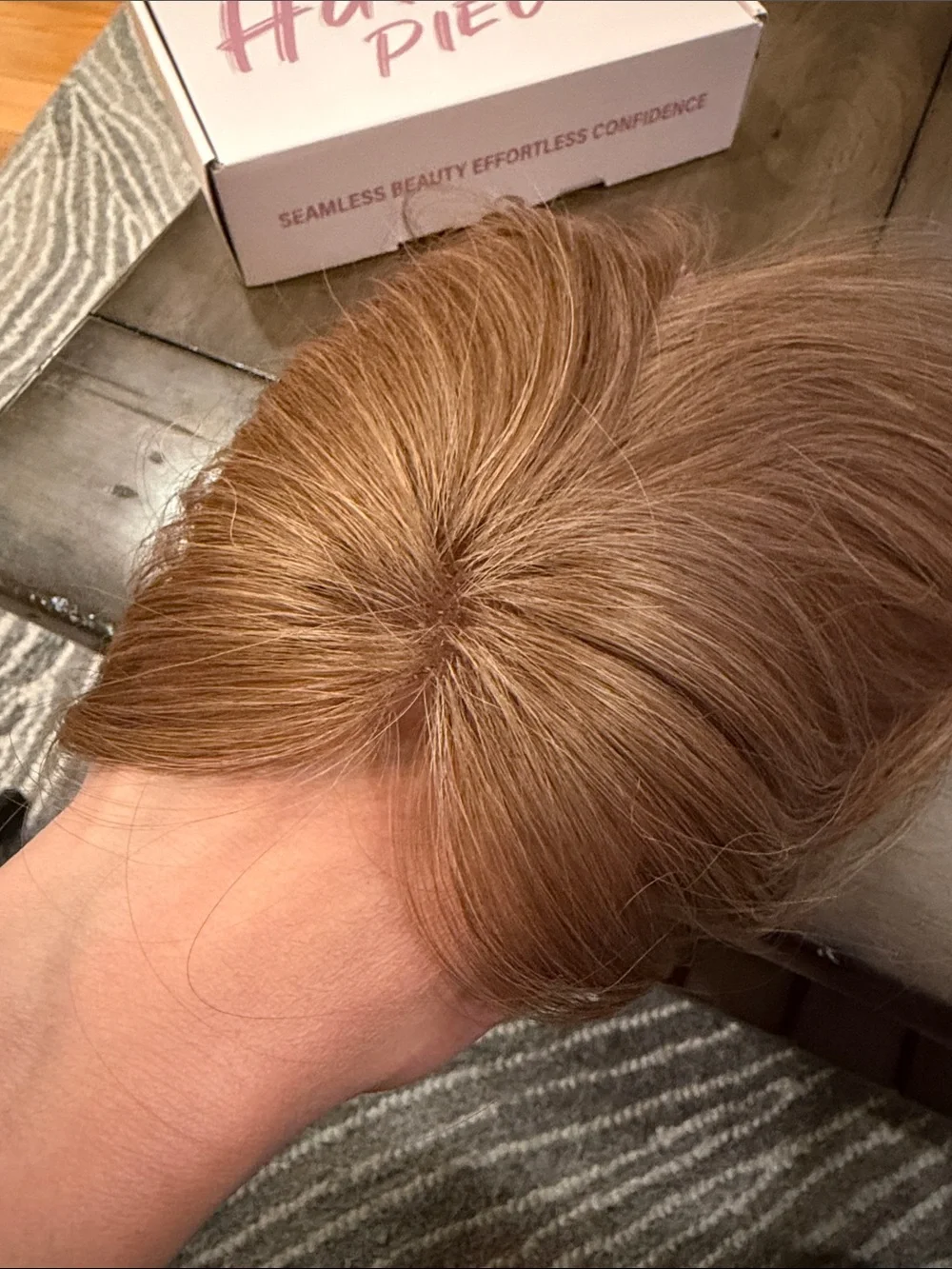 14” Light Brown #06 Human Hair Topper #027