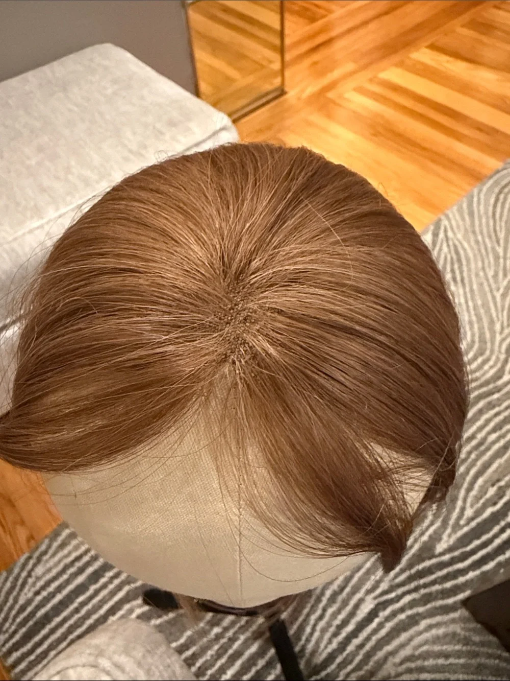 14” Light Brown #06 Human Hair Topper #027