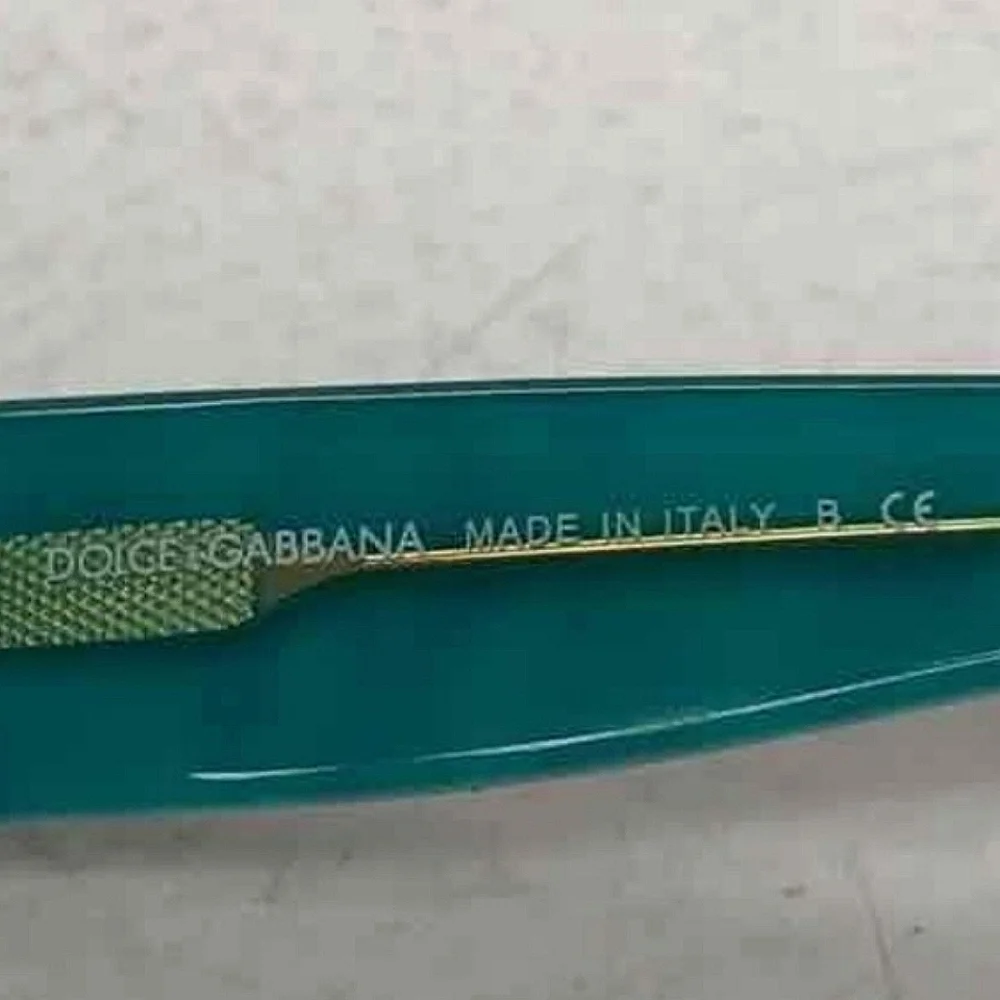 Dolce & Gabbana Teal and Black Sunglasses with COA certificate