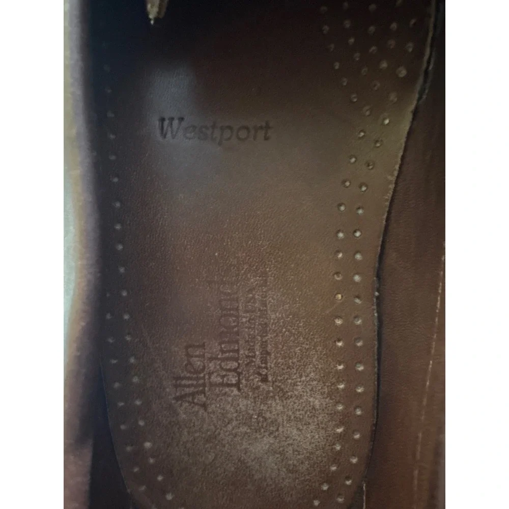 Allen Edmonds Westport Mens Brown Leather Moc‎ Toe Slip On Loafers Shoes 12