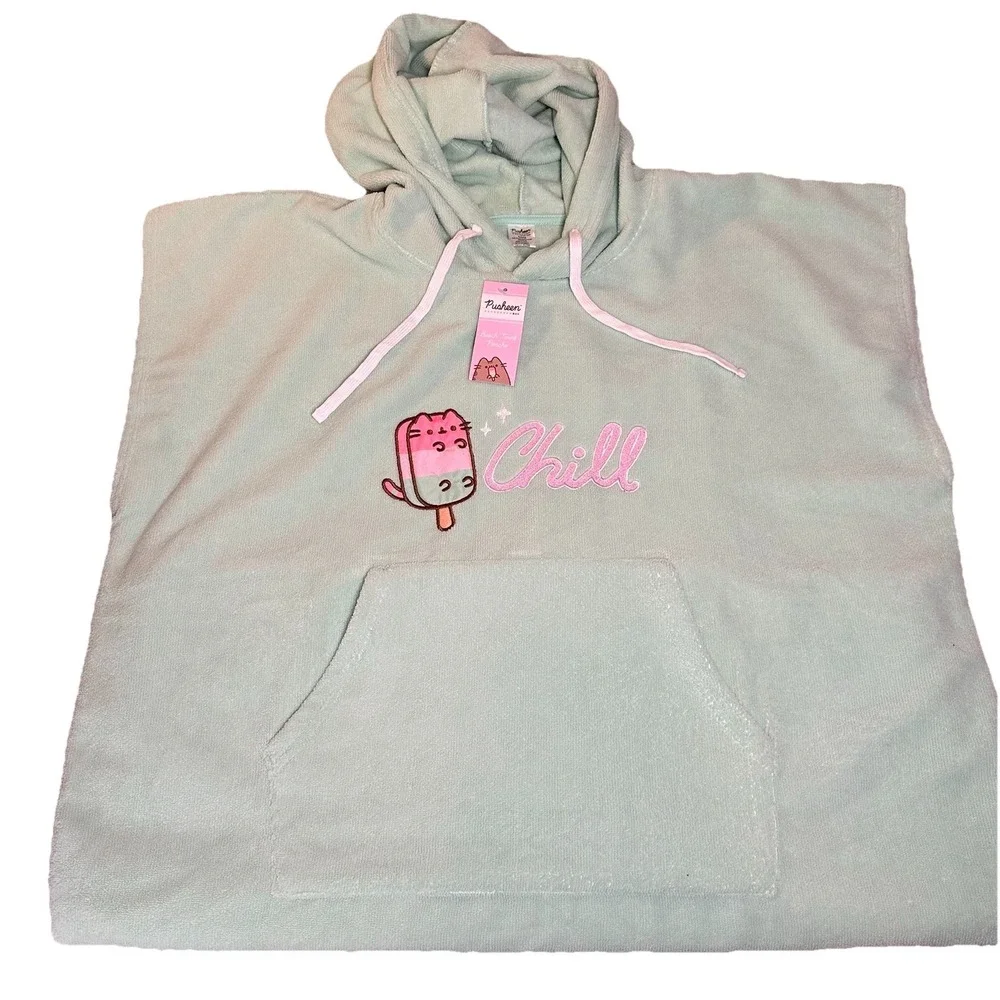 Pusheen‎ Beach Towel Poncho 2023 Summer Box Poncho! (OSFA) Hoodie Coverup