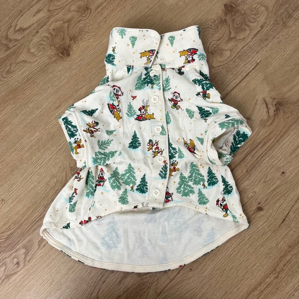 Disney Mickey Mouse‎ Christmas Tree Pajamas PJs Dog Clothes Large