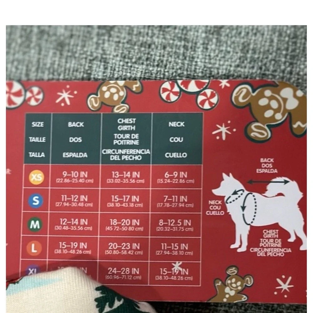 Disney Mickey Mouse‎ Christmas Tree Pajamas PJs Dog Clothes Large