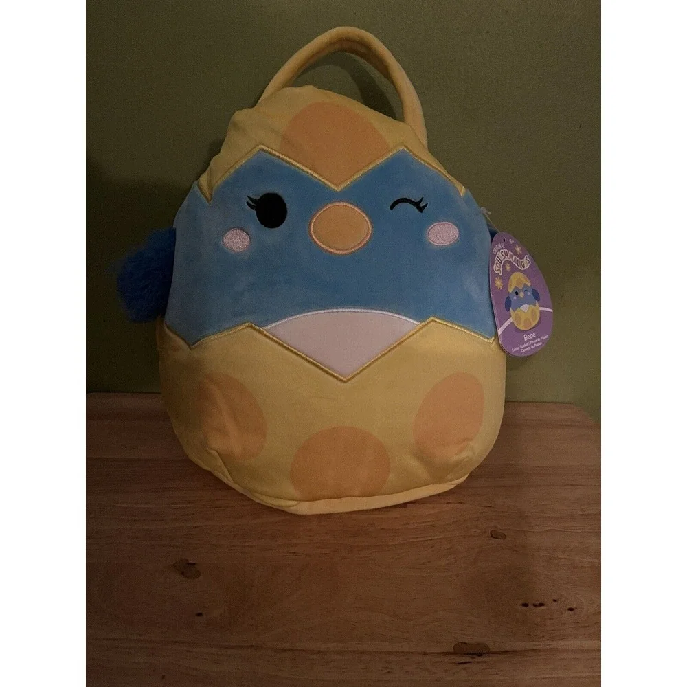 Squishmallows Bebe the‎ Bluebird Plush Easter Basket Treat Pail 10