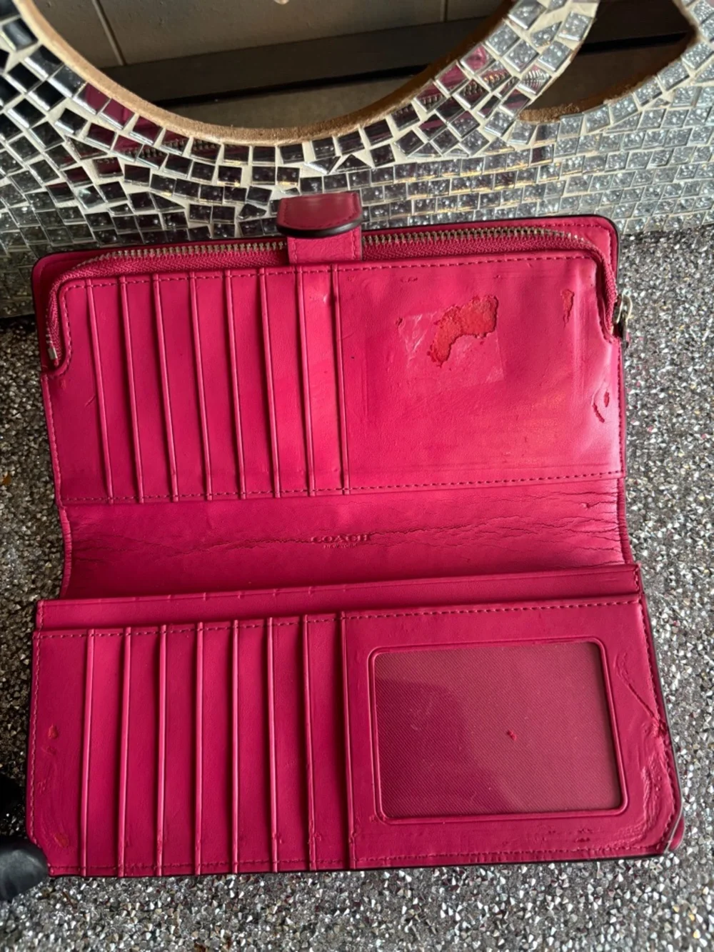 💕Coach‎ Women's Pink Leather Wallet