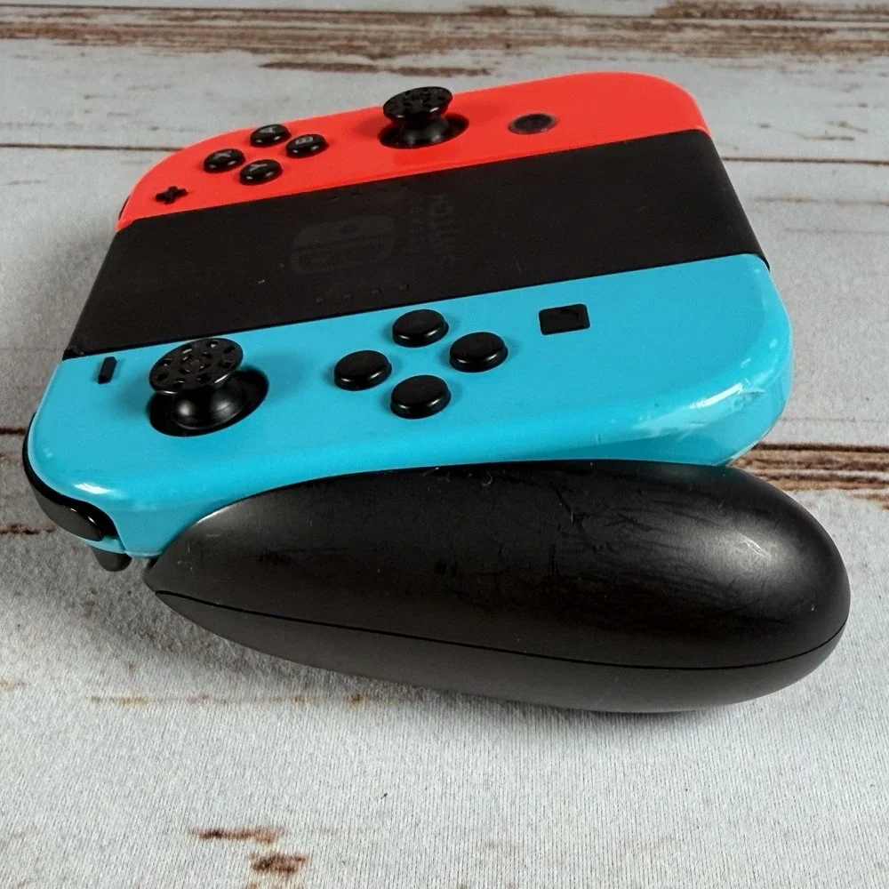 Nintendo Switch Joy-Con Controller Neon Blue Red OEM Grip