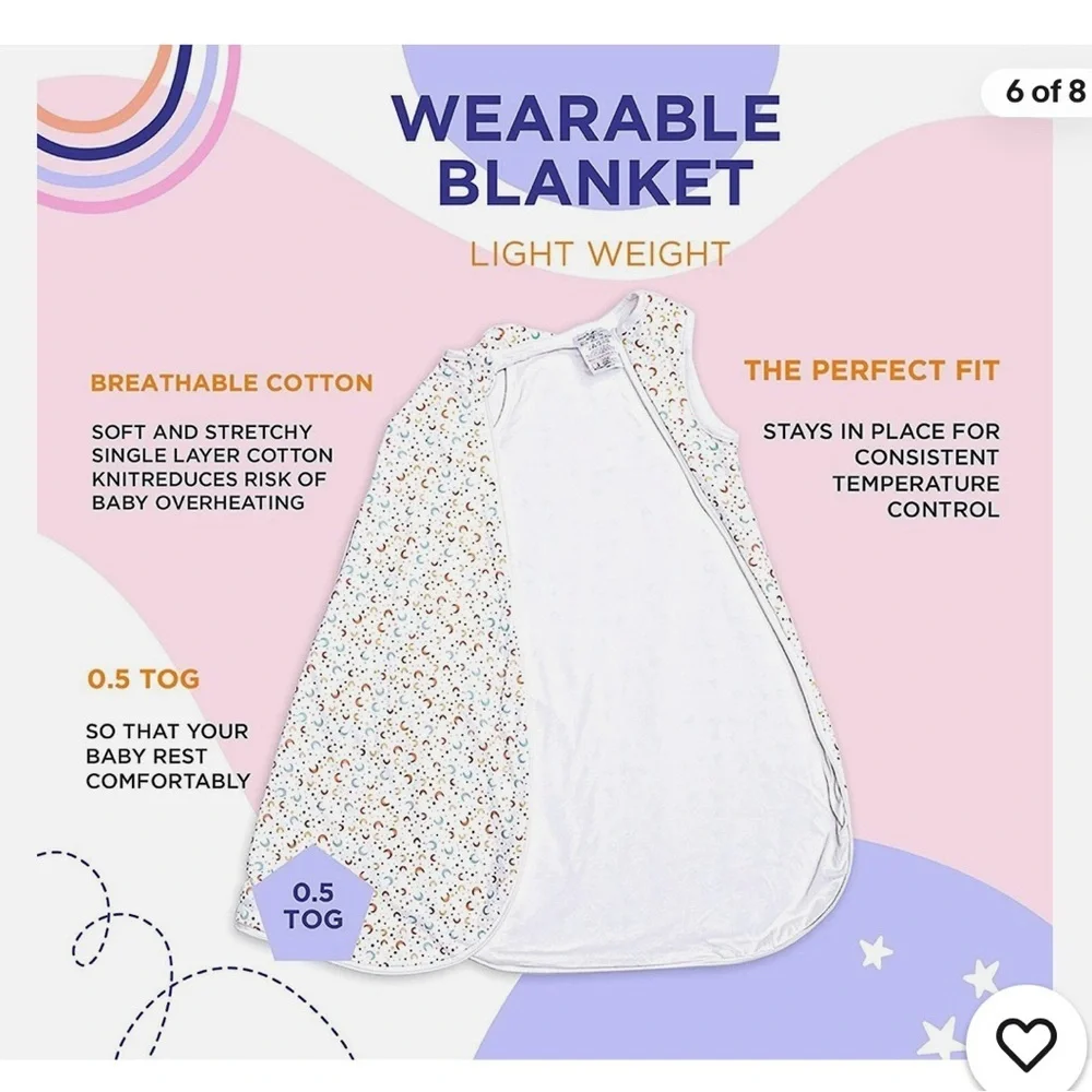 Baby Sleep Sack and Baby Bib with 100% Cotton Material 0-6 months