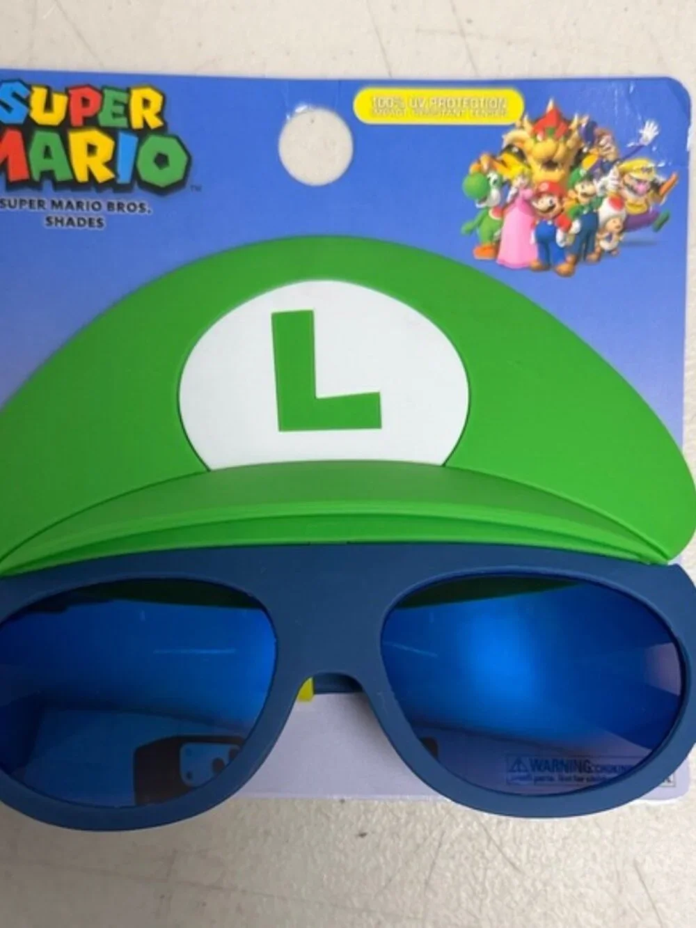 Súper Mario Bros Luigi Shades Nintendo Kids Blue Sunglasses