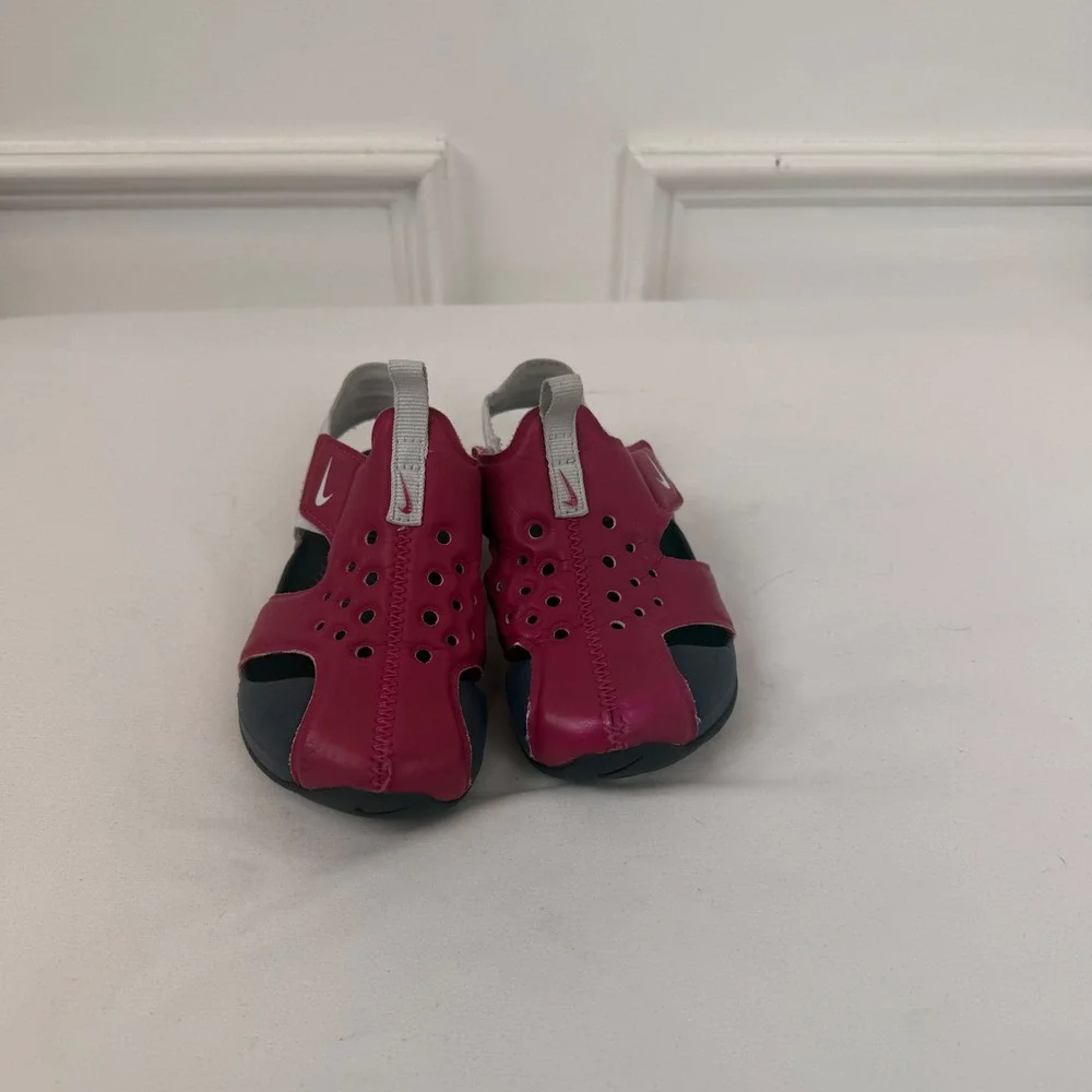 Nike Sunray Protect 2 TD Toddler Sandals Berry White 943827-604 Size 9C