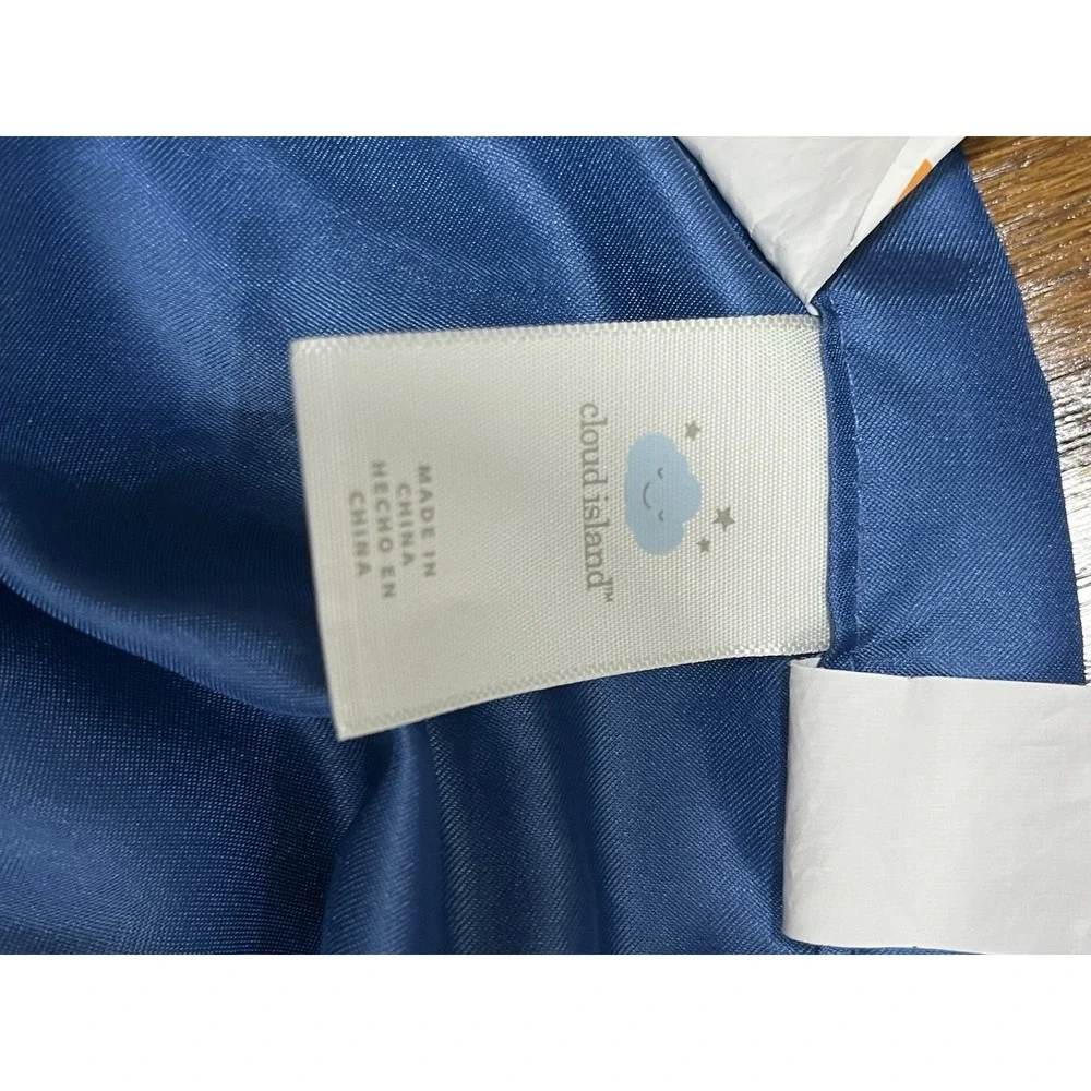 Cloud Island Blue White Plaid Puppy Security Blanket 14