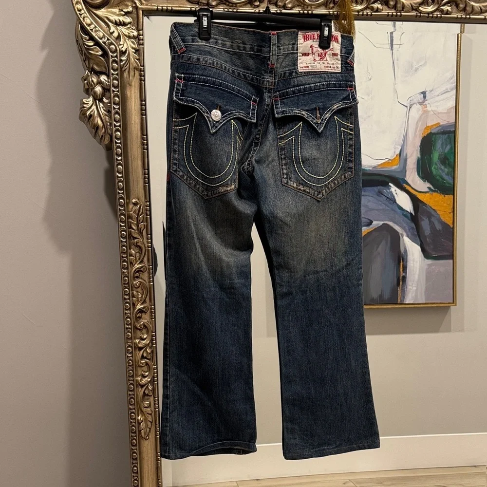 True Religion Men's Bootcut Jeans in Faded Blue