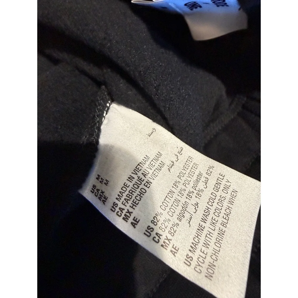 Mode of One Mens Regular Fit Fleece Joggers in Deep Black Size L‎  new