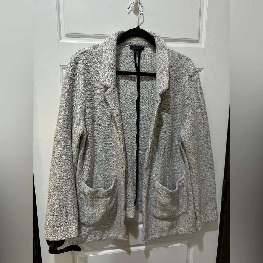 Topshop Black and Gray Knit Cardigan
