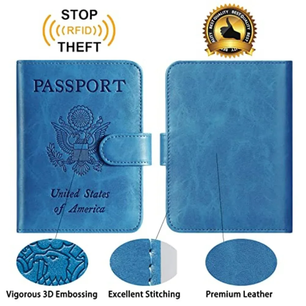 Passport Holder Cover Wallet RFID Blocking‎ Leather Card Case Travel Accessories