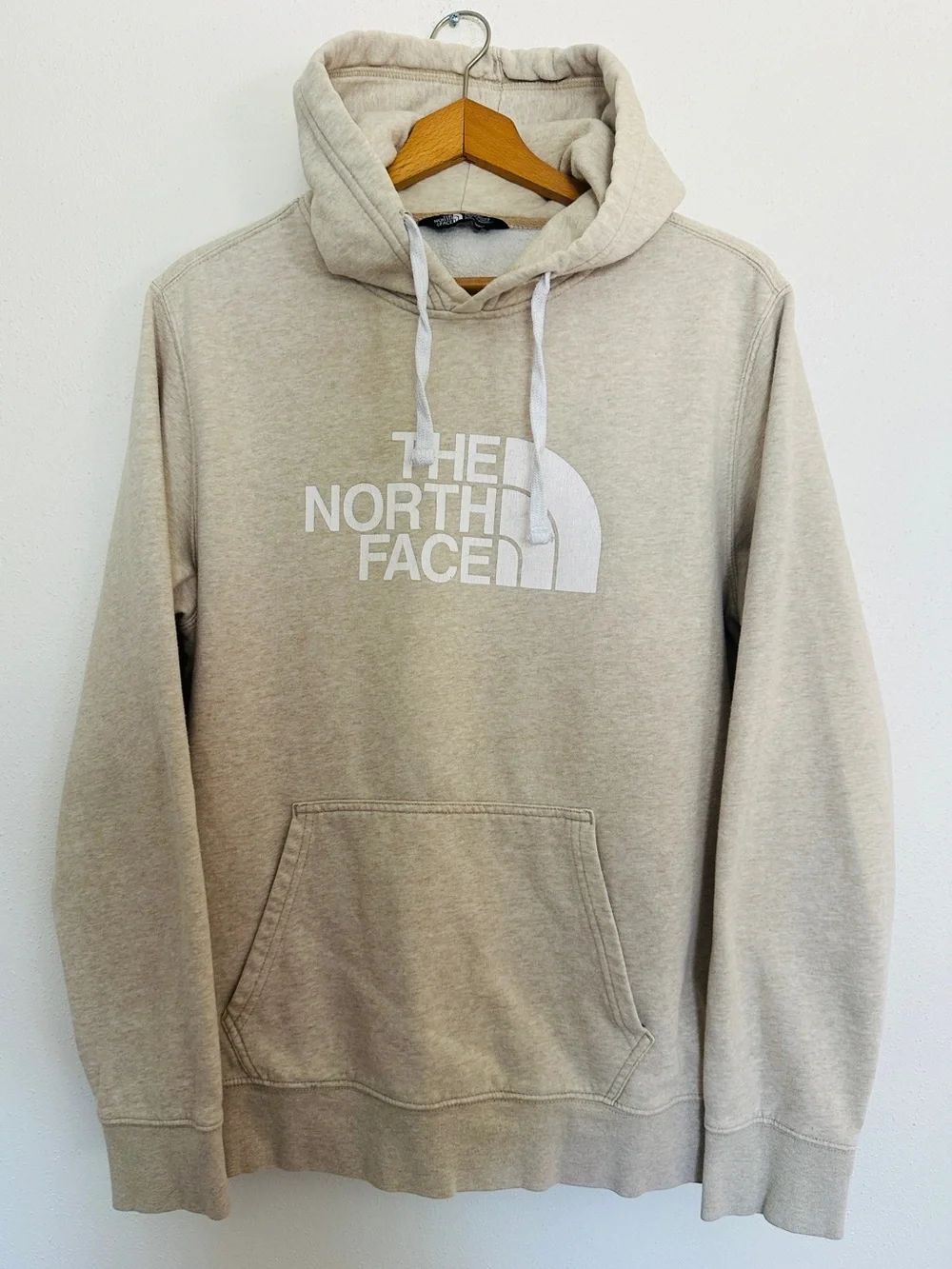The North Face Men's Half Dome Pullover Hoodie Beige Large Gorpcore Sweatshirt