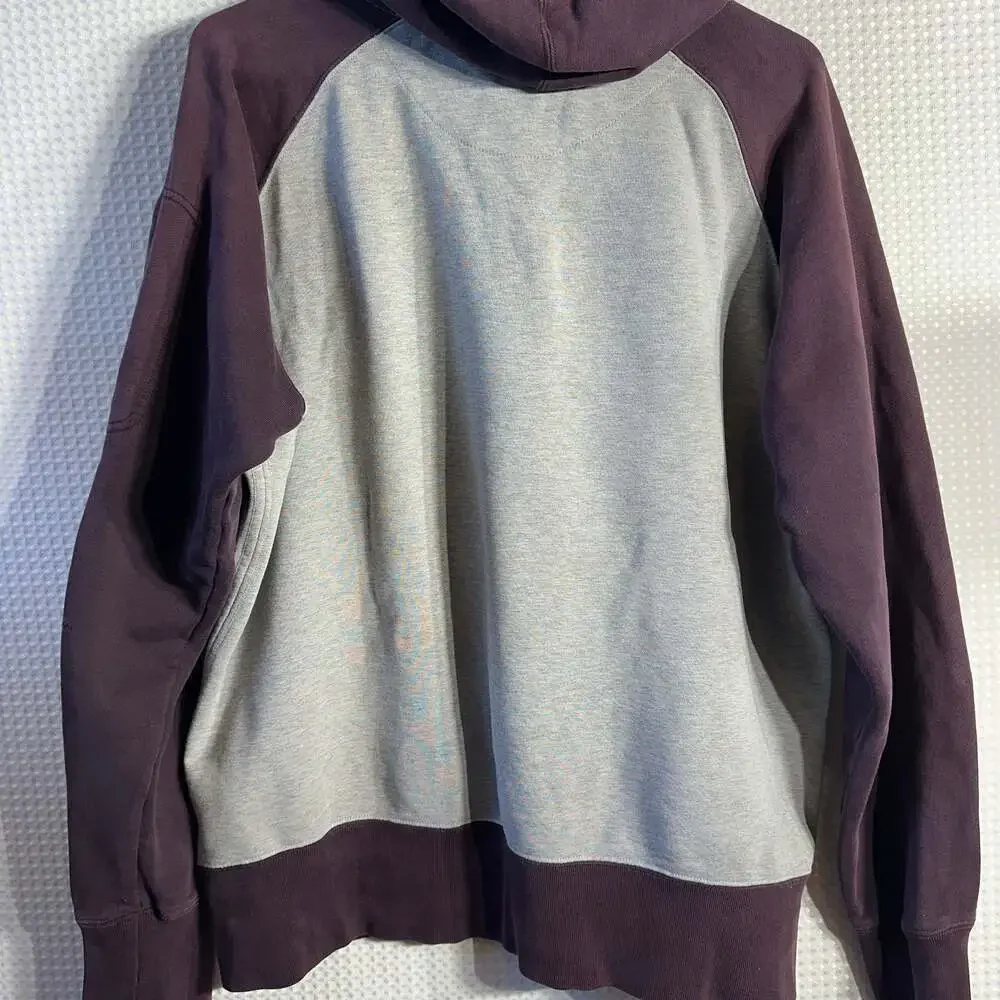 NIKE Sportswear AW77 Color Block Full Zip Hoodie Burgundy/Purple/Grey