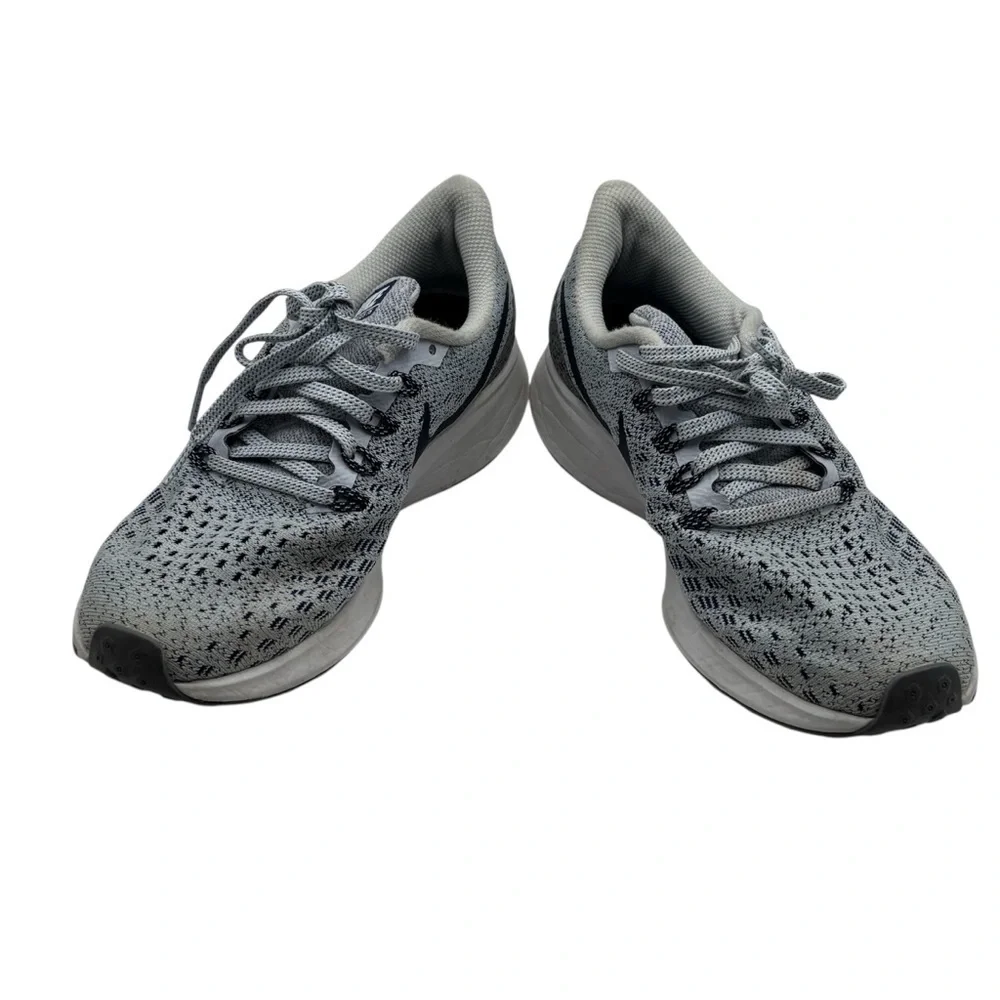 Nike Zoom Pegasus 35 Knit Gray and Blue Running Shoes Size 6.5