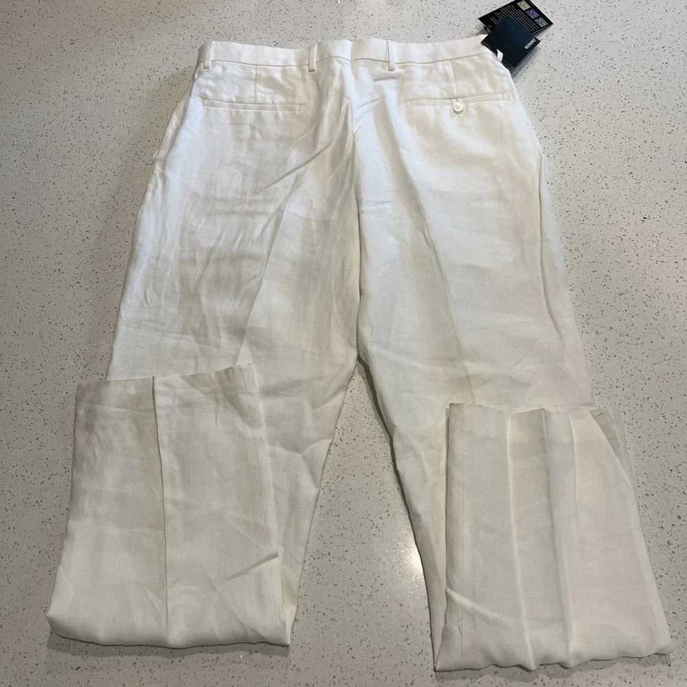 NEW-Size 36 x 34 Big Mens Murano Baird McNutt Dress Pants Linen