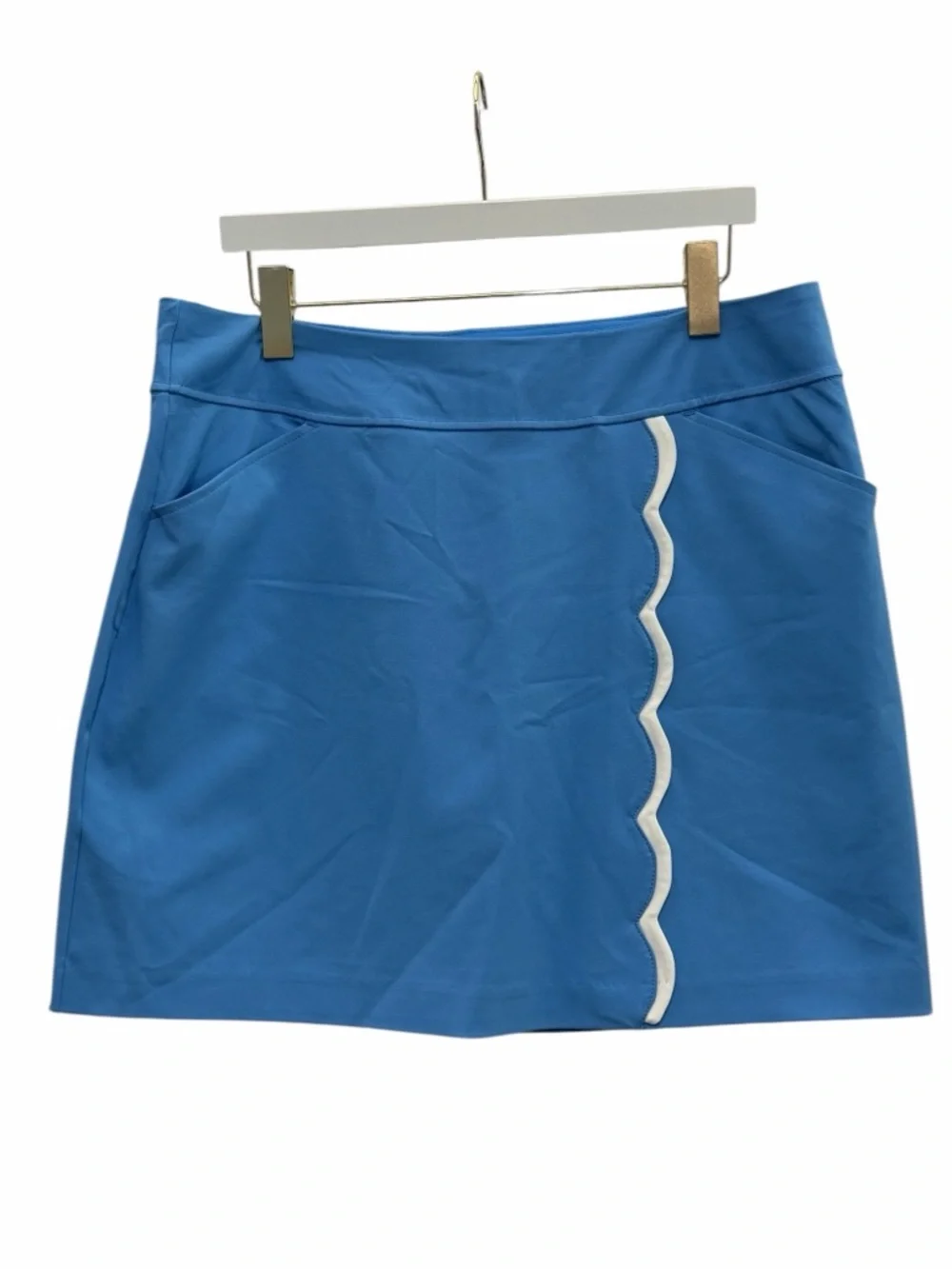 Lilly Pulitzer Luxletic Monica Scallop Skort UPF Blue Size 14