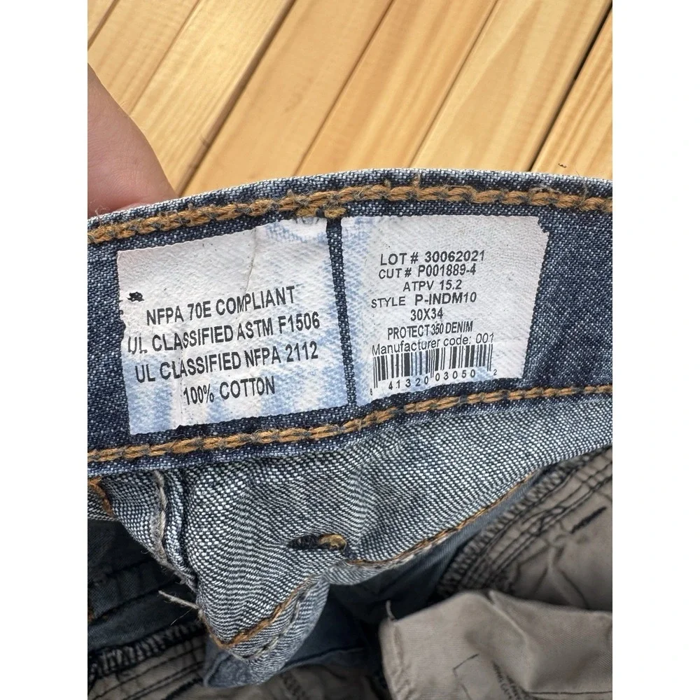 LAPCO FR Fire Resistant Jeans Mens 30x34 Straight Leg Denim P INDM10 Modern Fit