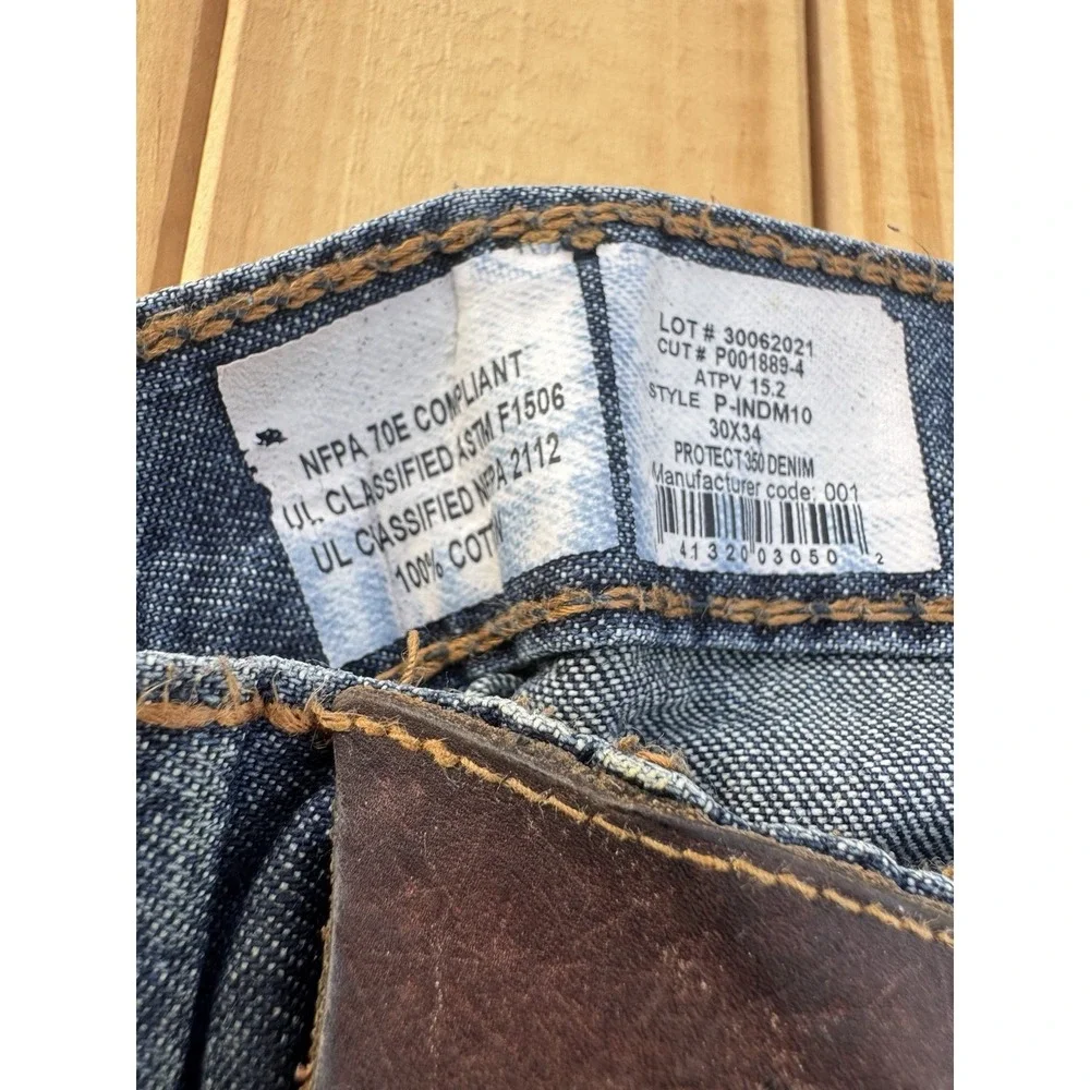 LAPCO FR Fire Resistant Jeans Mens 30x34 Straight Leg Denim P INDM10 Modern Fit