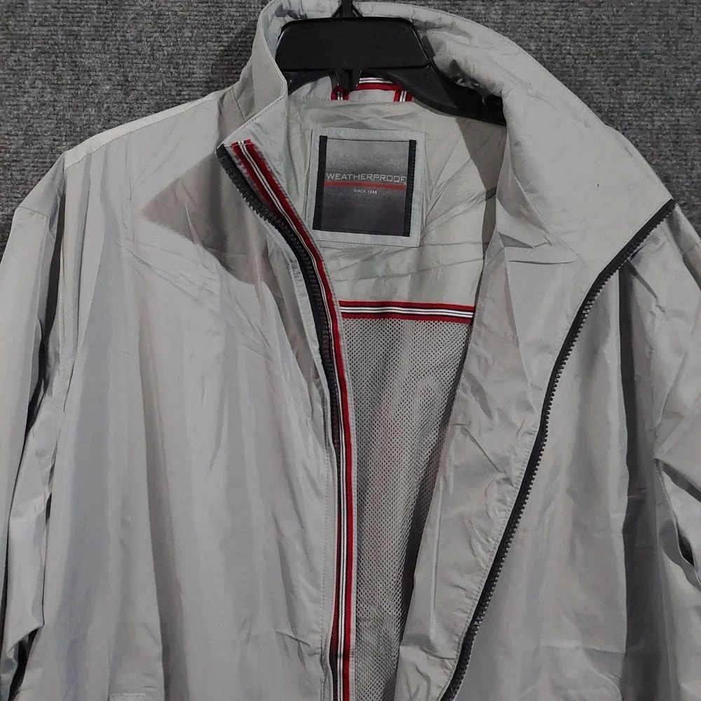 Weatherproof Regatta Jacket Mens XL Gray Windbreaker Water‎ Repellent Nautical