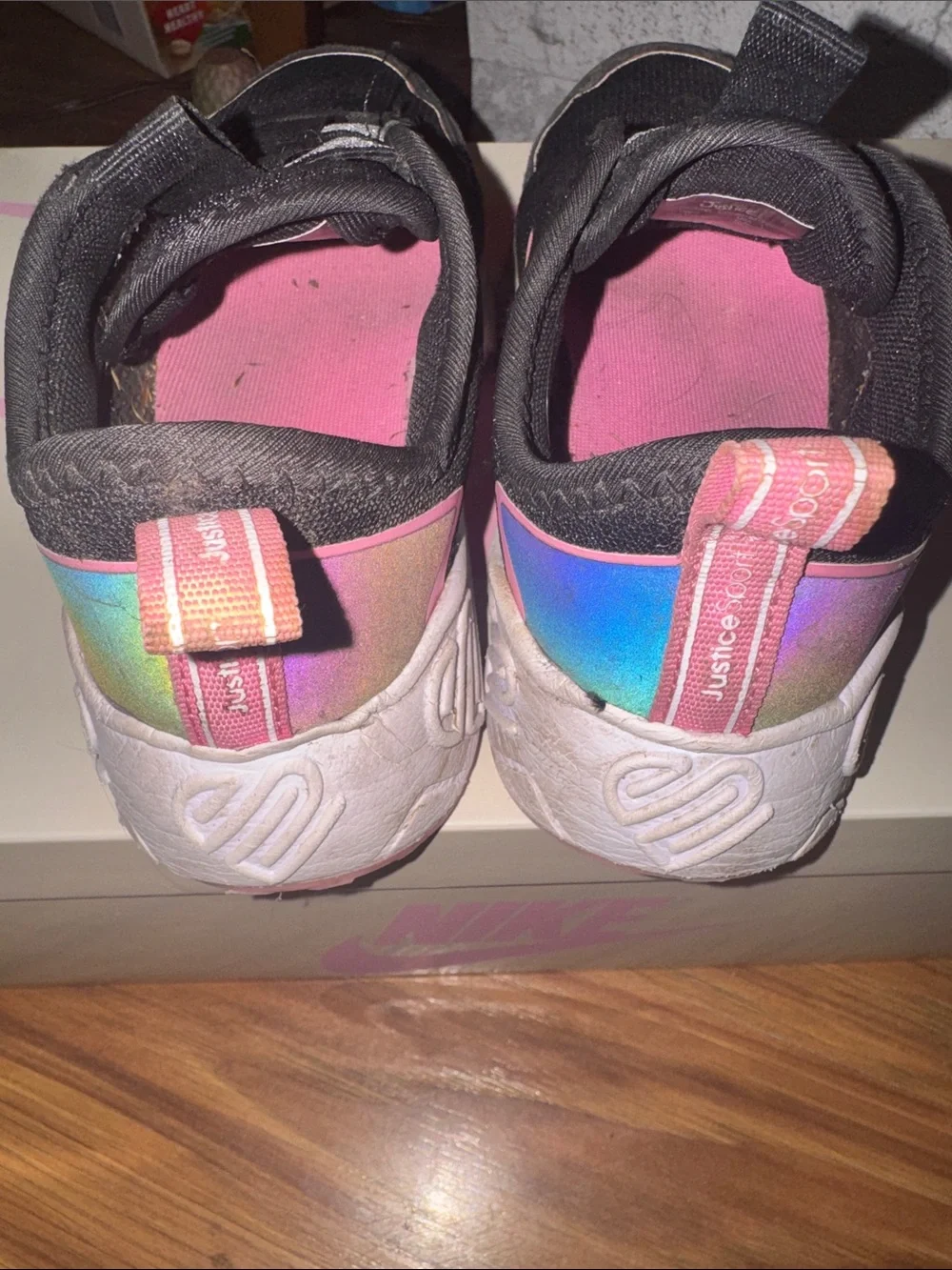 Kids Justice Sport Sneaker, girls size 1. Slip on shoes and easy to wear! Comfy!