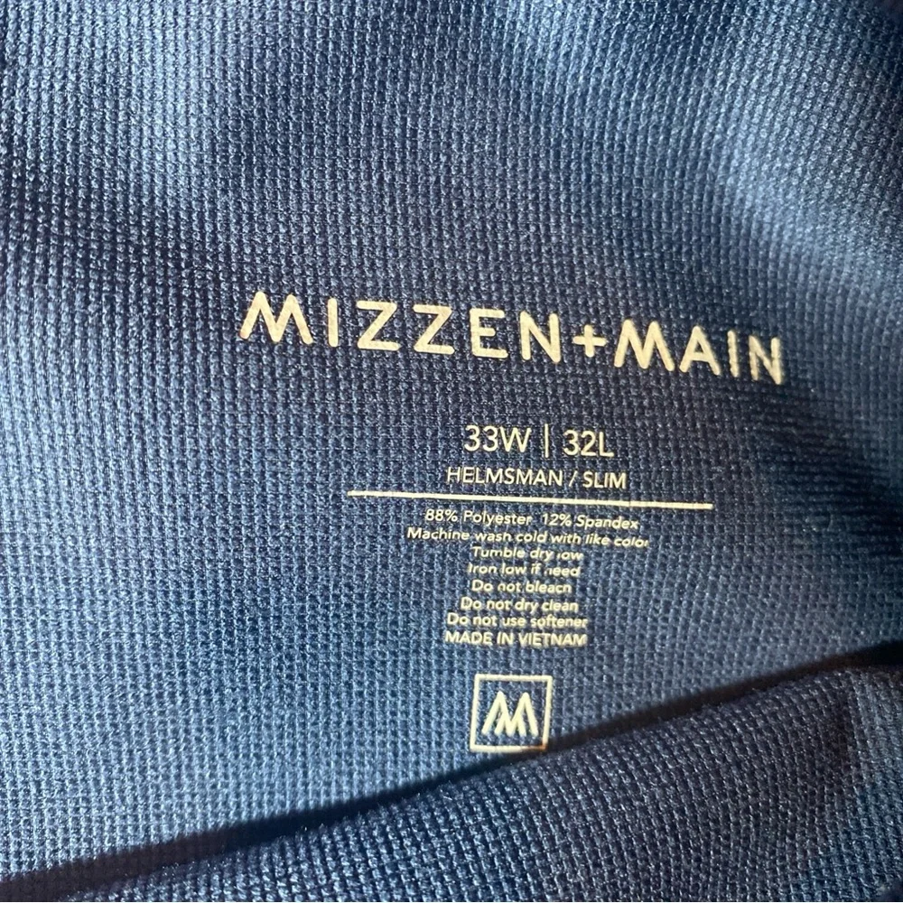 Mizzen+Main mens navy slim