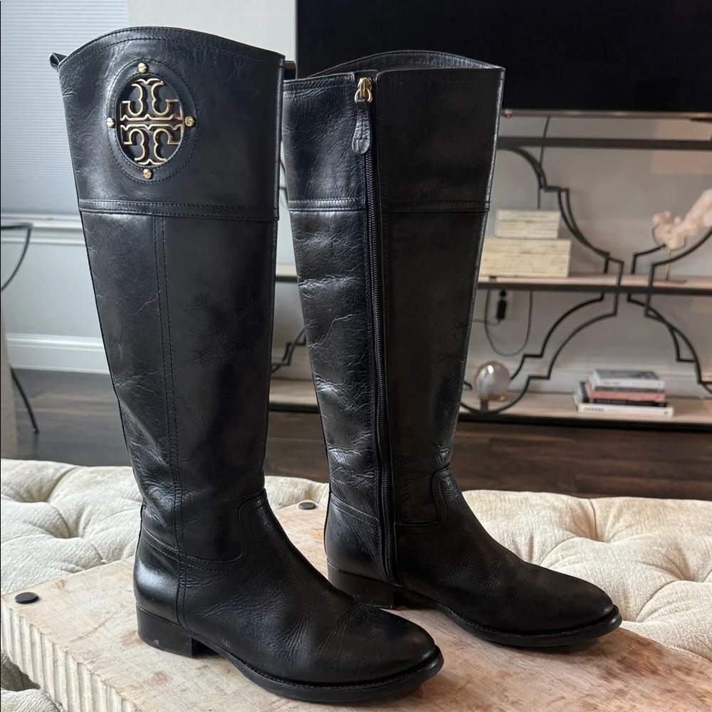 Tory Burch‎ Women’s 6 Black Leather Riding Boots