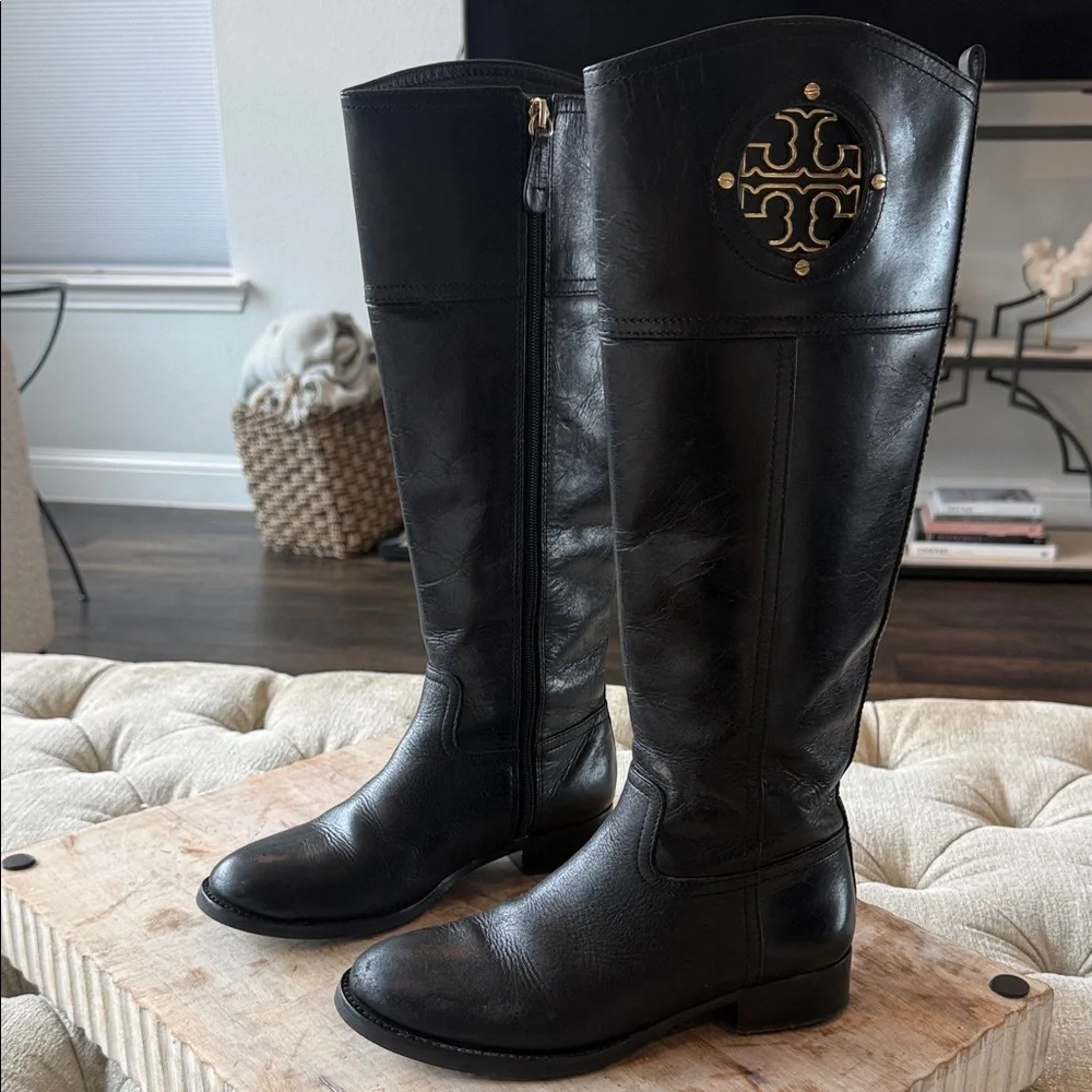 Tory Burch‎ Women’s 6 Black Leather Riding Boots