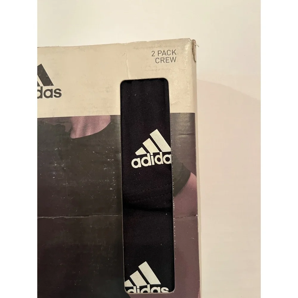 Adidas 2 Pack Men's Active Flex Cotton Crew Neck T-shirt Tee‎ Black Size Small