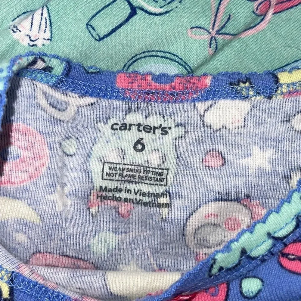 Carter’s‎ Girls Cotton Pajama Sets. Size 6