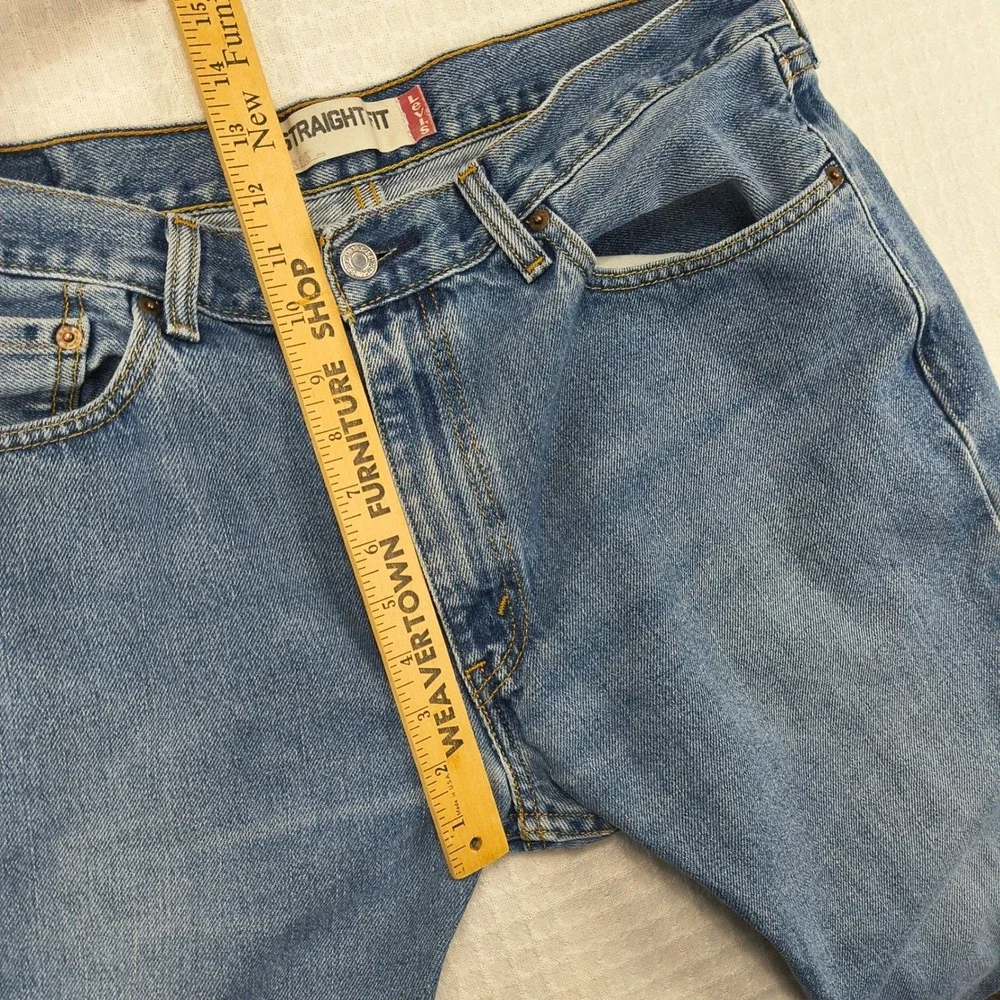 Levis 505 Mens Straight Fit Blue Denim Jeans 36x32 Medium Wash Zip‎ Fly Classic