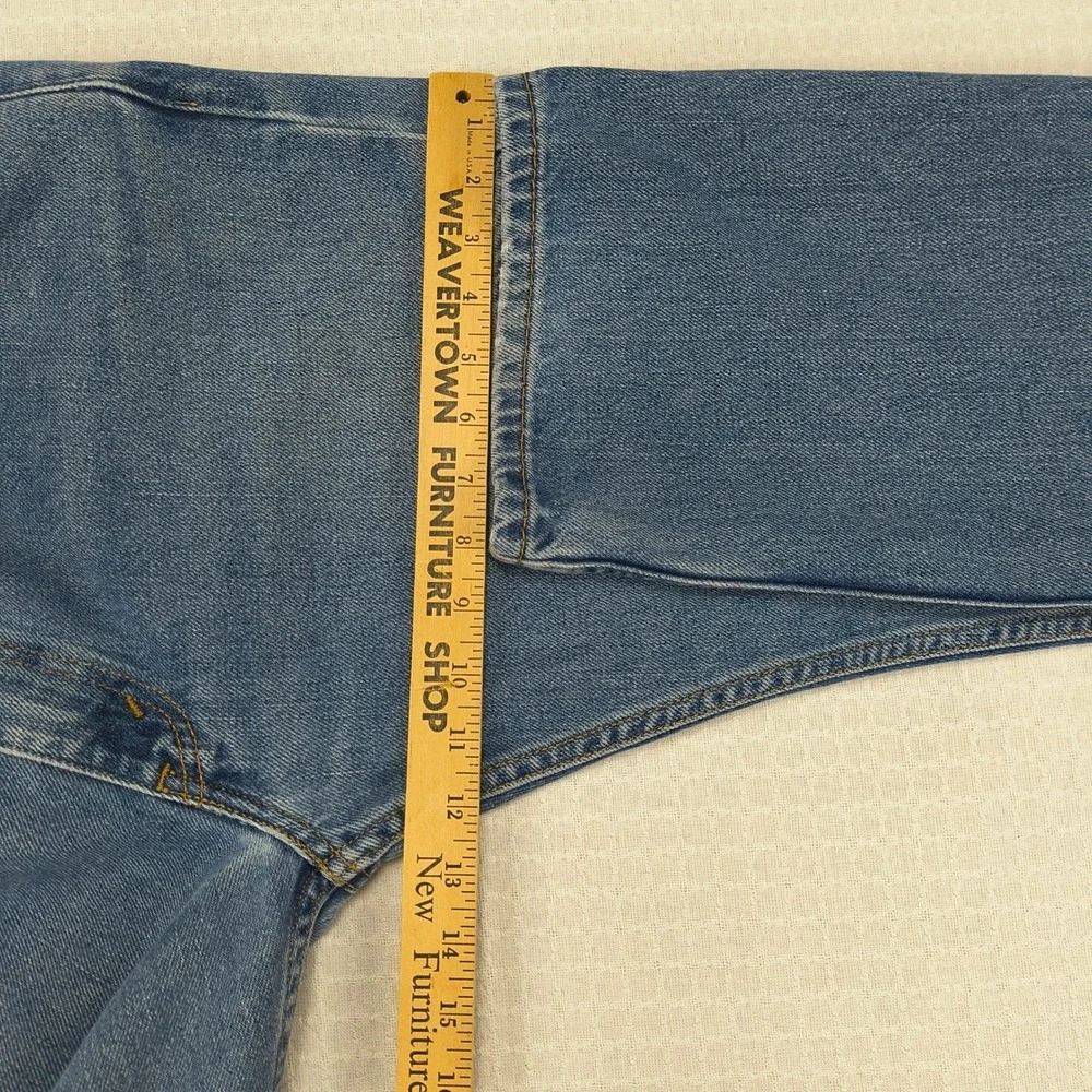 Levis 505 Mens Straight Fit Blue Denim Jeans 36x32 Medium Wash Zip‎ Fly Classic