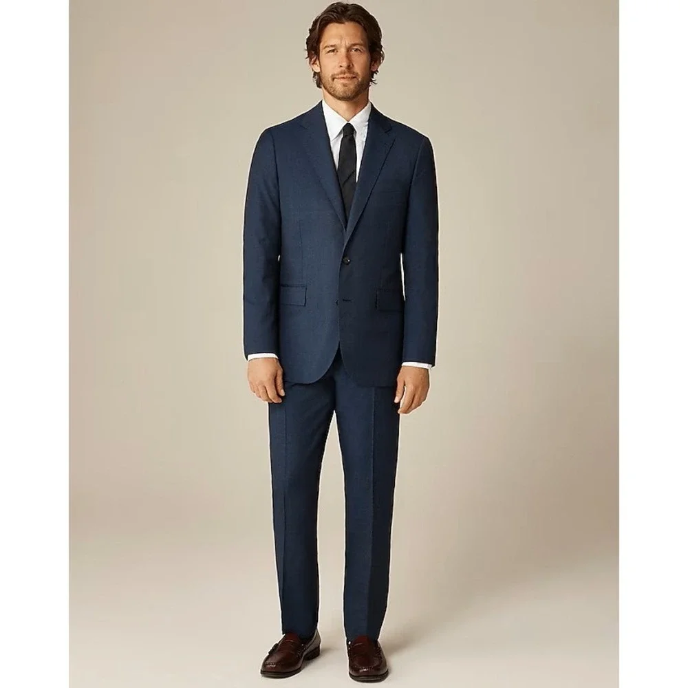 J.Crew Ludlow‎ Slim-fit suit jacket Italian worsted wool 44/R Mariner Blue NWT