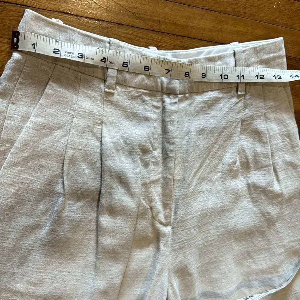 Aritzia Wilfred The Effortless Linen Cropped Pant in Natural Ecru