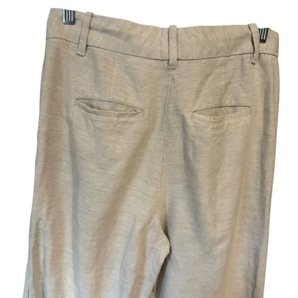 Aritzia Wilfred The Effortless Linen Cropped Pant in Natural Ecru