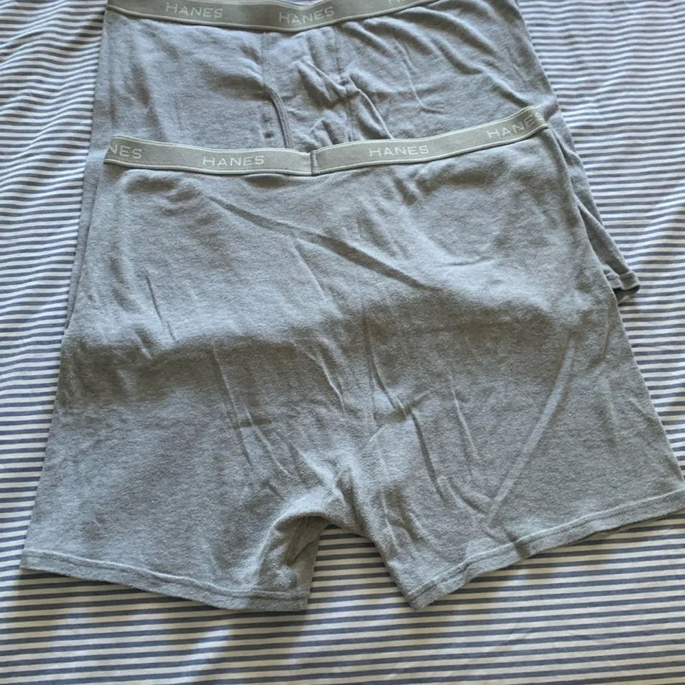 4 Men’s Hanes Cotton Blend Boxer Briefs 3XL Gray Black Comfort Flex Underwear