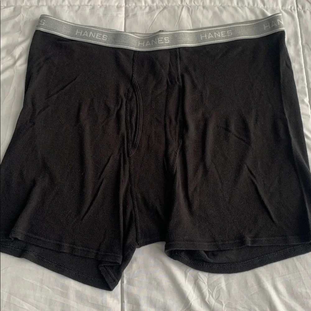 4 Men’s Hanes Cotton Blend Boxer Briefs 3XL Gray Black Comfort Flex Underwear