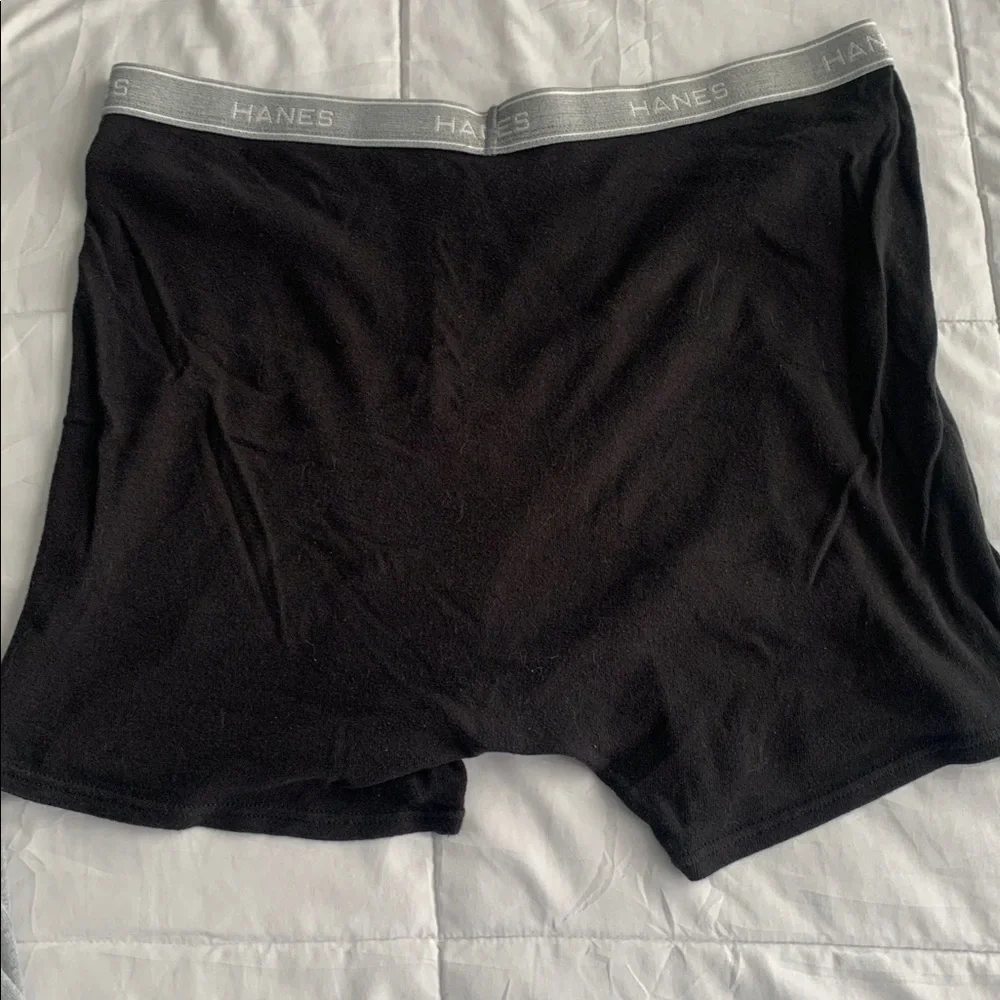 4 Men’s Hanes Cotton Blend Boxer Briefs 3XL Gray Black Comfort Flex Underwear