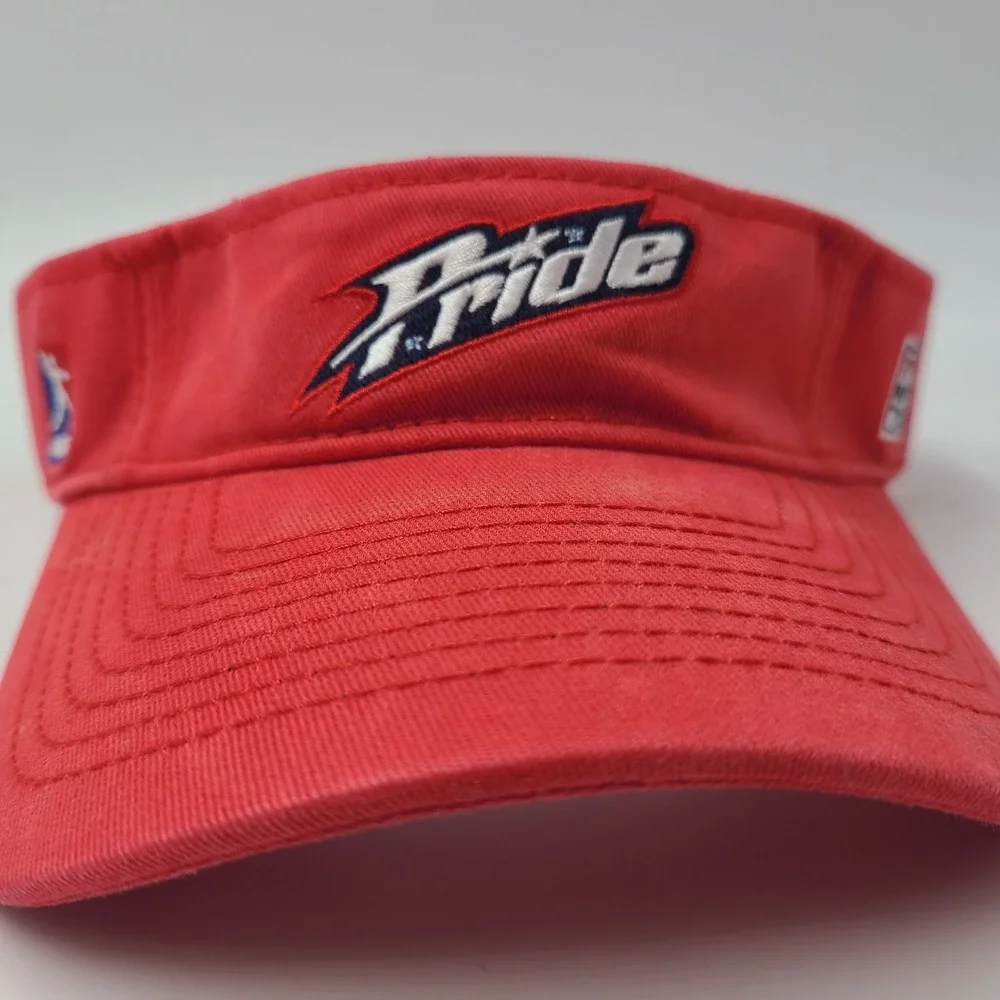 Youth USSSA Pride Visor Hat Adjustable The Game Red NPF Logo Softball Fast Pitch