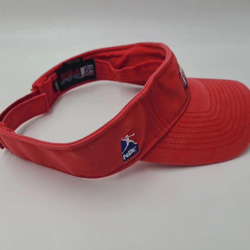 Youth USSSA Pride Visor Hat Adjustable The Game Red NPF Logo Softball Fast Pitch
