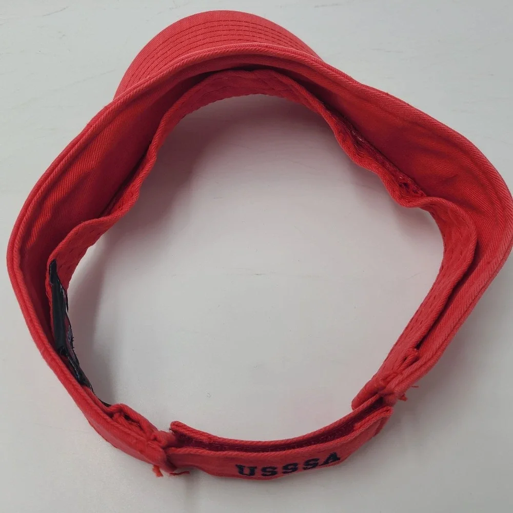 Youth USSSA Pride Visor Hat Adjustable The Game Red NPF Logo Softball Fast Pitch